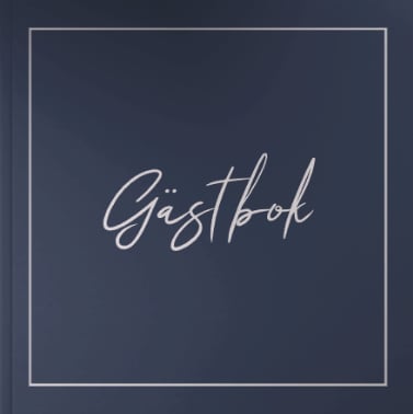 Gästbok Marin Svenska - Blå layout insida